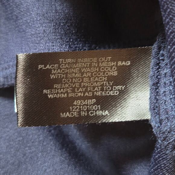 Boston Proper Knit Top, Stretchy Loose-fit Navy Blue size Large, Dolman Sleeves - Picture 10 of 10